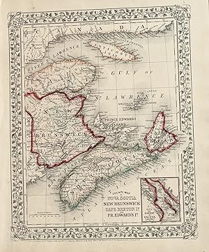 County Map of Nova Scotia, New Brunswick, Cape Breton and Pr. Edward Id