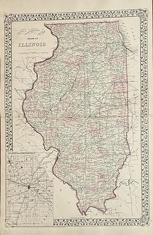 County and Township Map of the State of Illinois Plan of Cincinnati and Vicinity