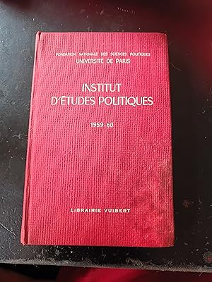 Institut D'études Politiques: 1959-60
