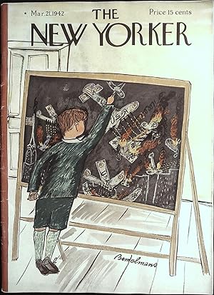 The New Yorker Magazine March 21, 1942 Ludwig Bemelmans Cover