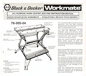 Black & Decker Workmate All-Purpose Work Centre and Vise Instruction Manual (INSTRUCTION BOOKLET ...