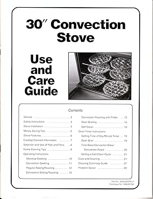 GE Profile 30" Convection Stove 4 Booklet Collection (INSTRUCTION BOOKLETS ONLY!)