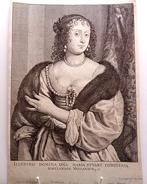 Frances Stuart, Countess of Portland Engraved Portrait 1650