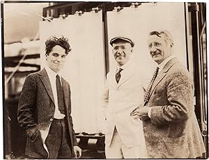 Shoulder Arms (Original photograph of Charlie Chaplin, Upton Sinclair, and Rob Wagner on the set ...