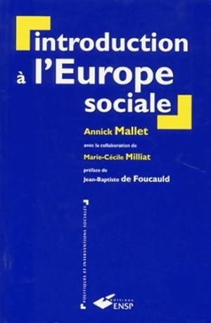 Introduction ? l'Europe sociale - Annick Mallet