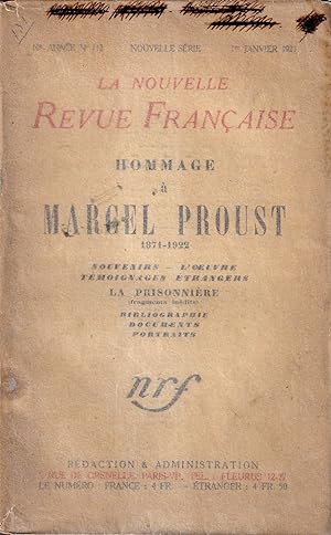 Hommage à Marcel Proust 1871-1922