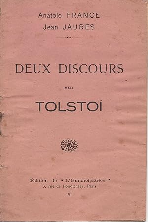 Deux discours sur Tolstoi