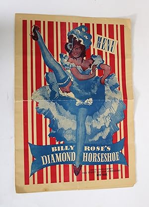 Billy Rose's Diamond Horseshoe Farm Menu