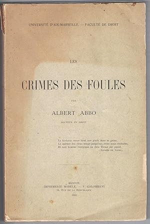 Les Crimes des foules par Albert Abbo.