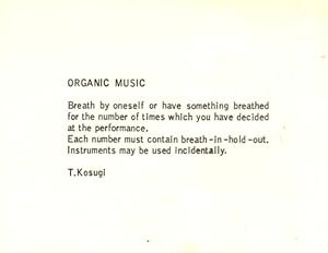 Organic Music - Instruction Card