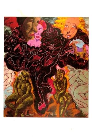 Robert Colescott: Recent Paintings and Works on Paper - Exhibition Invitation Postcard