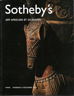 Sotheby's. Art africain et océanien. Paris, vendredi 5 décembre 2003