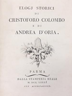 Elogj storici di Cristoforo Colombo e di Andrea D'Oria.