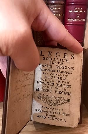(Book from Csík) - Leges sodalium, Beatae Mariae Virginis Immaculaté Conceptae sub patrocinio e j...