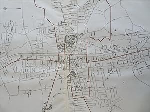 Brockton Massachusetts Detailed City Plan Railroad Cemetery 1891 Walker map