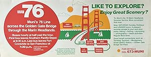 C 1985 San Francisco Bay-Area Transit Advertisement for The Muni 76 Line
