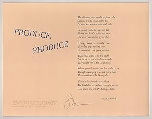 Produce, Produce (Signed Broadside)