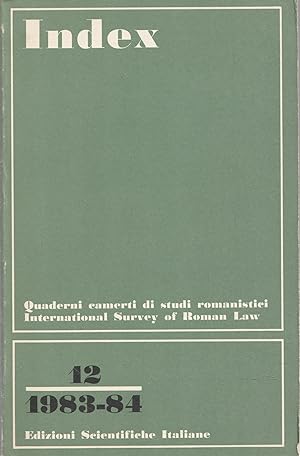 Il diritto romano nei Paesi socialisti. Index n.12/1983-84