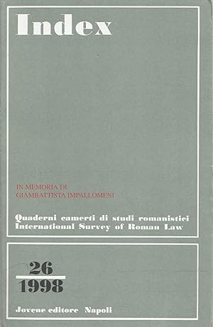 In memoria di Giambattista Impallomeni. Vol. I - Index n.26/1998