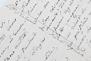 Lettre autographe signée de Robert de Montesquiou à propos de l'authenticité d'un dessin d'Ingres...