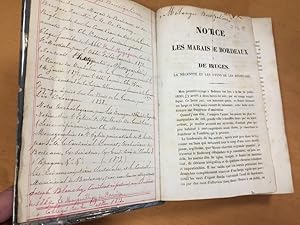 Mélanges burdigaliens. 10 documents reliés datant de 1858 à 1873 et répertoriés de façon manuscri...