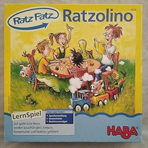 HABA 4574: Ratz Fatz: Ratzolino - Aufgepasst und zugefasst! Holzspielfiguren[Lernspiel]. Achtung:...