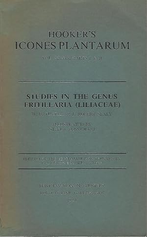 Studies in the Genus Fritillaria (Liliaceae) [Hooker's Icones Plantarum Volume XXXIX, Parts I & II]
