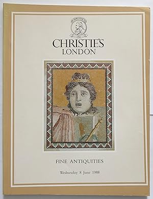 Christie's FINE ANTIQUITIES. Wednesday 8 June 1988. CATALOGUE