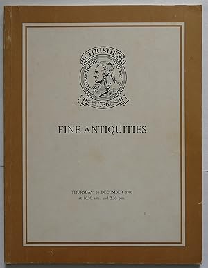 Christie's FINE ANTIQUITIES. THURSDAY 10 DECEMBER 1981. CATALOGUE