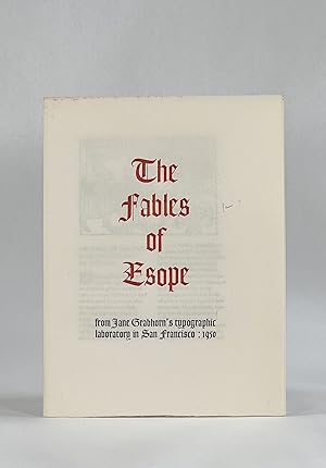 [Distaff Side. Jumbo Press. Off-print] THE FABLES OF ESOPE