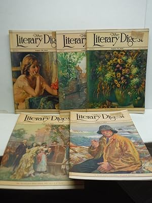 Lot of 5 "The Literary Digest" Magazines from August 1931.