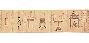 Handscroll on paper, entitled on manuscript label on outside of the beginning of the scroll & fir...