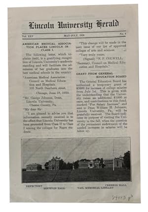 Lincoln University Herald, Vol. XXV, No. 4. (May-July 1920)