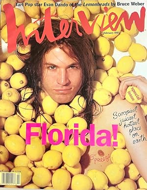 Interview magazine February 1993 (Evan Dando from The Lemonheads on cover)