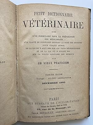Petit dictionnaire vétérinaire.