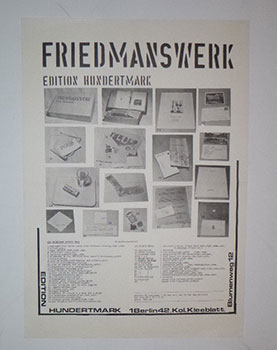 Friedmanswerk, Edition Hundertmark. First edition of the Prospectus.
