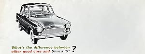 What's the difference between other good cars and Simca "5"? [Vintage Car Brochure]