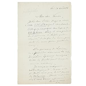 Lettre de Verlaine à Léon Vanier