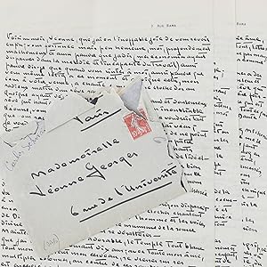 Deux lettres autographes inédites signées à Léonne Georges