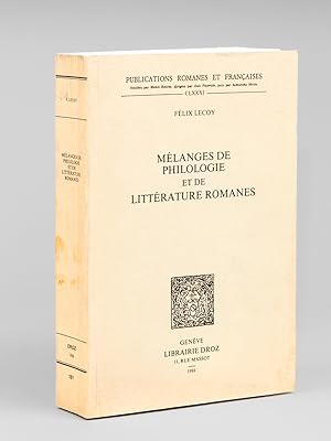 Mélanges de Philologie et de Littérature Romanes