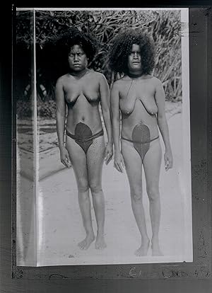 [Polynesia] Fifteen c. 1900 Glass Plate Negatives Documenting South Sea Islands, Culture & People