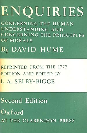 Enquiries concerning the Human Understanding 2nd ed
