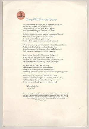 Young Girls Growing Up (1911) (Signed Broadside)