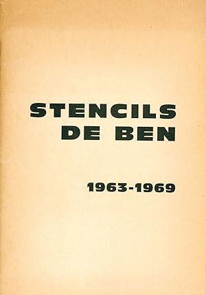 Stencils de Ben 1963-1969