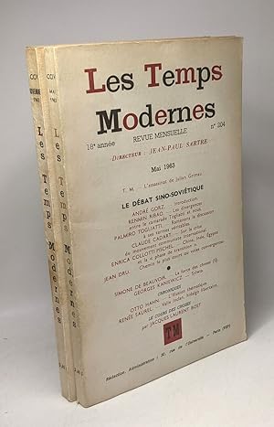 Les Temps Modernes - 1963 - 2 numéros: Mai 1963 18e année n°204 (Le débat sino-soviétique) + Nove...