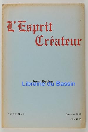 L'Esprit Créateur Vol. VIII n°2 Jean Racine