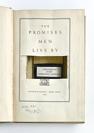 Book Sculpture THE PROMISES MEN LIVE BY [Harry Scherman]
