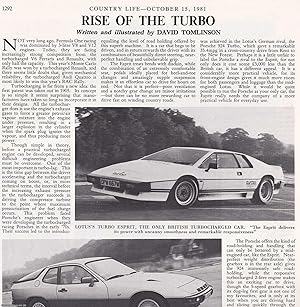 The Rise of the Turbocharged Car. Several pictures and accompanying text, removed from an origina...