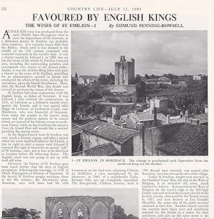 The Wines of St. Emilion. Several pictures and accompanying text, removed from an original issue ...