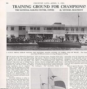 The National Sailing Centre, Cowes. Several pictures and accompanying text, removed from an origi...